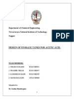 Design of Storage Tank For Acetic Acid