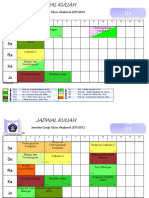 Jadwal Semester Genap 2012