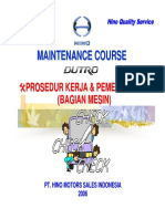 Prosedur Kerja & Pemeriksaan Mesin Dutro