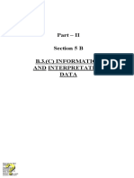 Part - II Section 5 B B.3. (C) Information and Interpretation Data