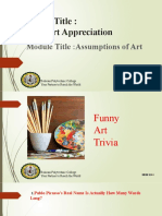 Course Title: Art Appreciation