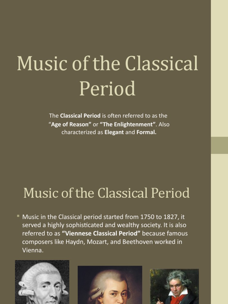 Music of The Classical Period | PDF | Classical Period (Music) | Opera