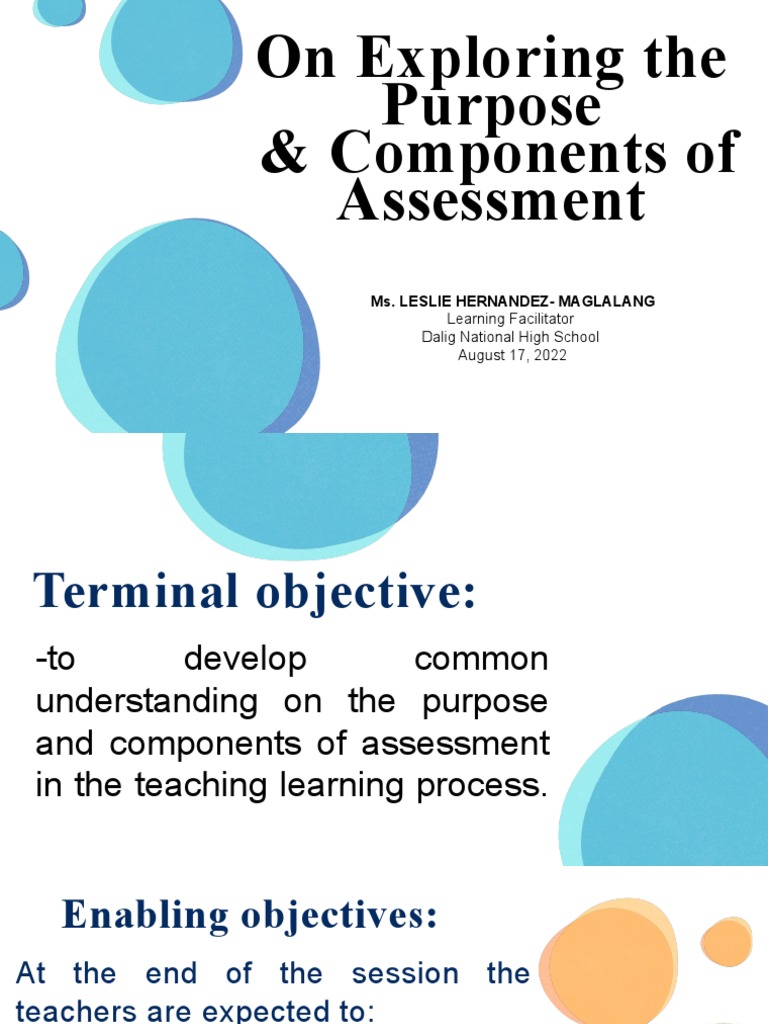 Understanding Assessment Components | PDF | Educational Assessment ...