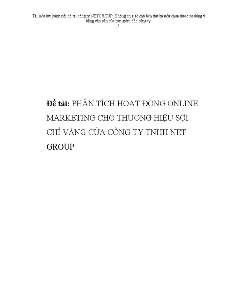 Phan Tích Ho T Đ NG Marketing | PDF