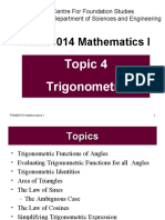 FHMM1014 Topic 4 Trigonometry Student