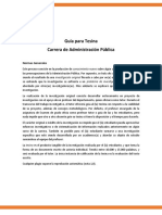 Guía para tesina de Administración Pública: proceso de elaboración y normas