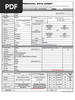 LAMOSTE Cs Form No. 212 Revised Personal Data Sheet