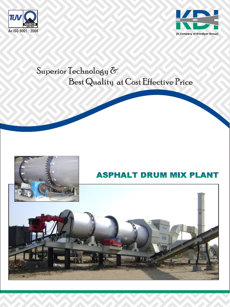 Asphalt Drum Mix Plant Specifications | PDF | Asphalt | Manufactured Goods