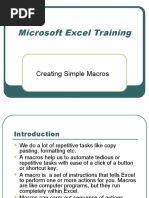 Excel Macro Training