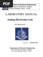 Analog Electronics Lab Manual 4th Sem