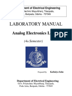 Analog Electronics Lab Manual 4th Sem