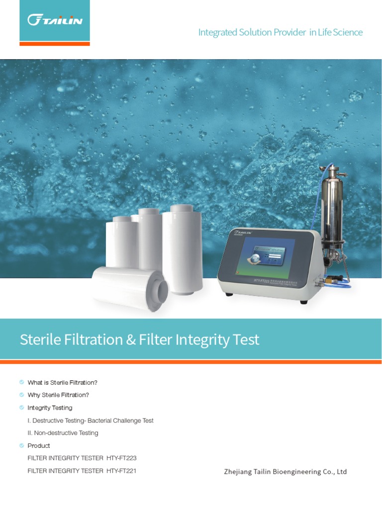 Sterile FiltrationFilterIntegrityTestTailin PDF Sterilization
