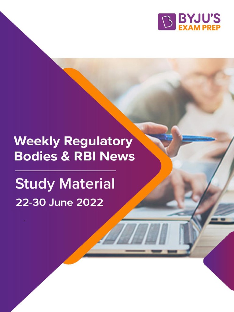 Weekly Regulatory Bodies Rbi News 22 30th June 2022 PDF Reserve Bank Of India Credit Card