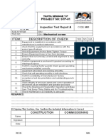 Mechanical: Itr A Item Description of Check