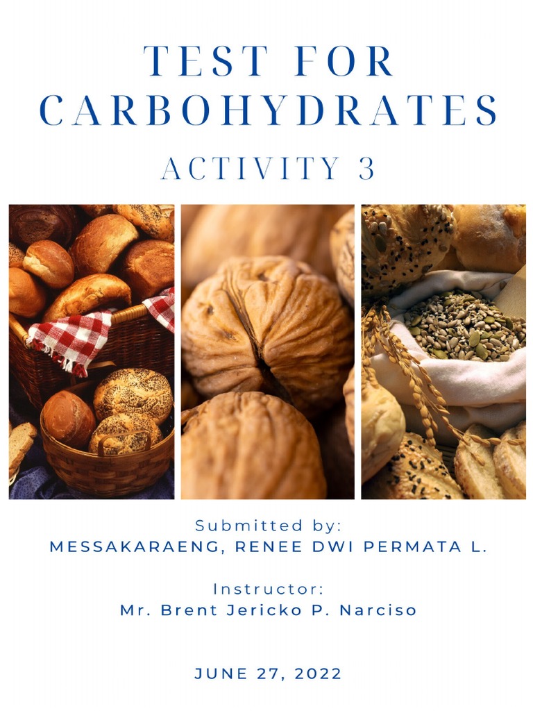 Laboratory Experiment 3 Test For Carbohydrates PDF Glucose