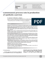 Carburization Process Rate in Production of Synthetic Cast Iron