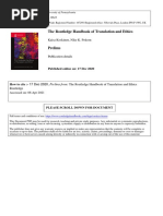 The Routledge Handbook of Translation and Ethics