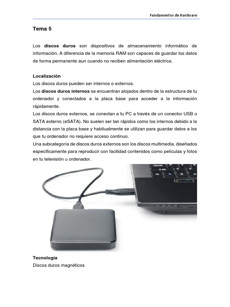 F HardwareT5 | PDF | Disco duro | Unidad de estado sólido