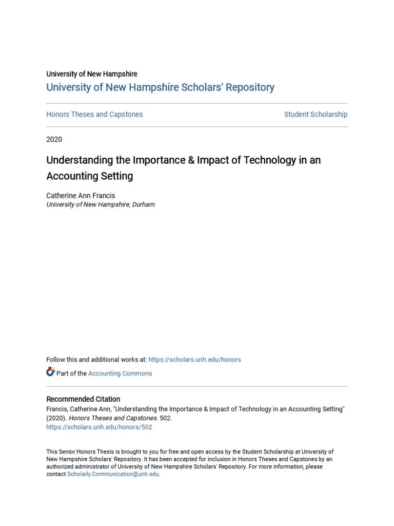 Understanding The Importance & Impact of Technology in An Account ...