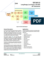 Long Range, Low Power, Sub-Ghz RF Transceiver: General Description Applications