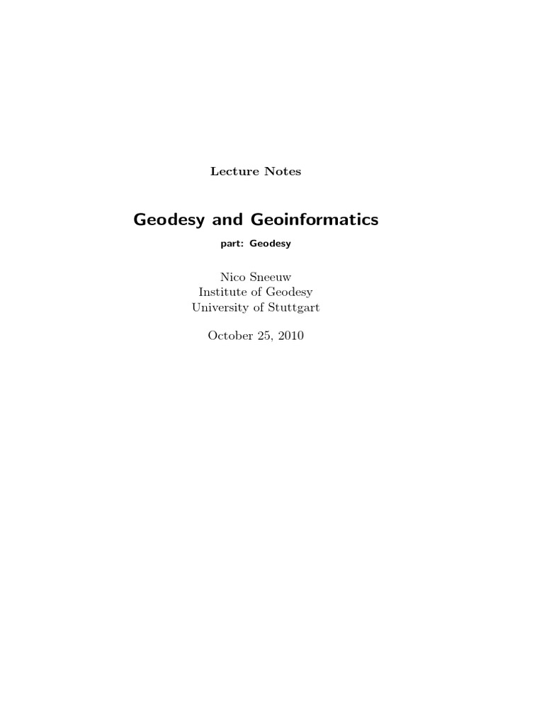 Geodesy And Geoinformatics Notes Pdf Latitude Ellipse