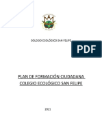 Plan Formación Ciudadana Colegio Ecológico San Felipe
