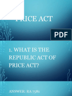 Price Act Q & A