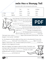 Au h 38 Why the Koala Has a Stumpy Tail Cloze Differentiated Activity Sheets Ver 1