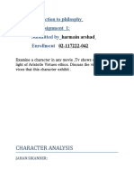 Character analysis of Jahan Sikander