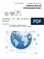 Lab Lenguajes de Prog. I Lab06 G5 Jack Jose PDF