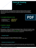 Cours de Cracking Leçon 4 Alex