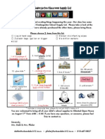 Ilearn Supply List