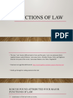 (B) Functions of Law