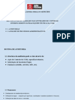 Rotina de Trabalho - Auditoria e Análise de Processos Admnistrativos