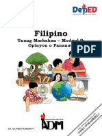 Filipino8 q1 - Mod9 Opinyon-o-Pananaw