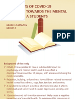 The Effects of Covid-19 Pandemic Towards The Mental