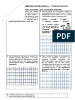 SIMULACRO DE MATEMÁTICA 3° GRADO... Ok