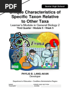 GB2 11 q3 Mo5 wk5 Unique Characteristics of Specific Taxon Relative To Other Taxa Phylis Langakan BG