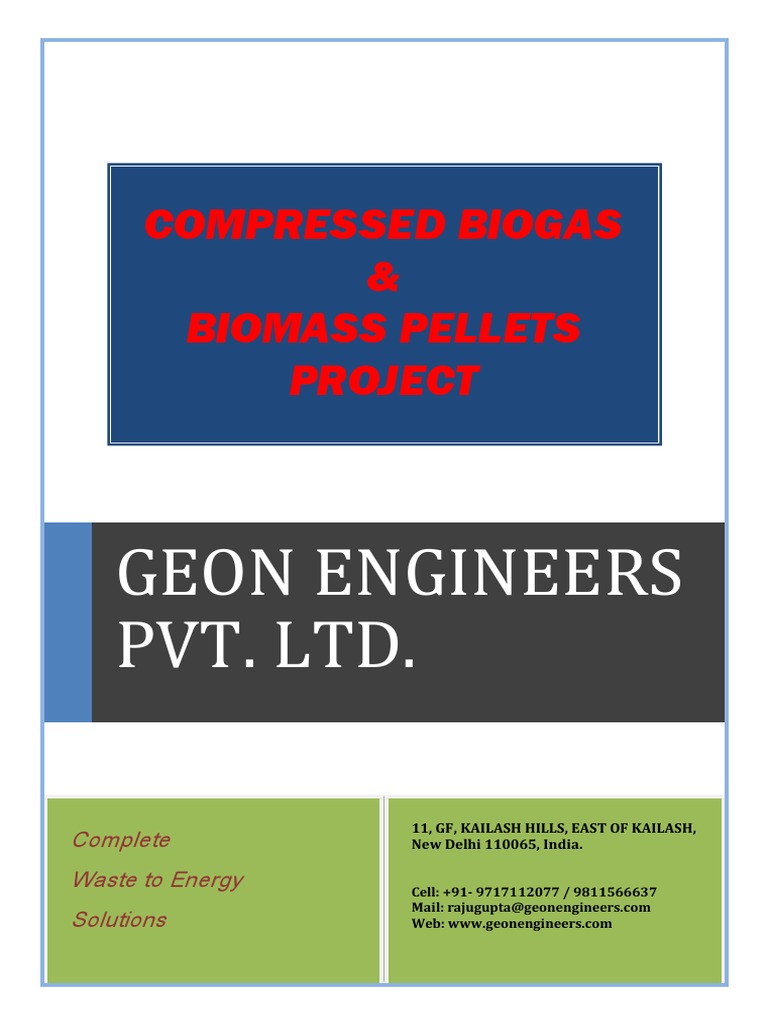CBG and Biomass Pellets Project Overview | PDF | Biogas | Anaerobic ...