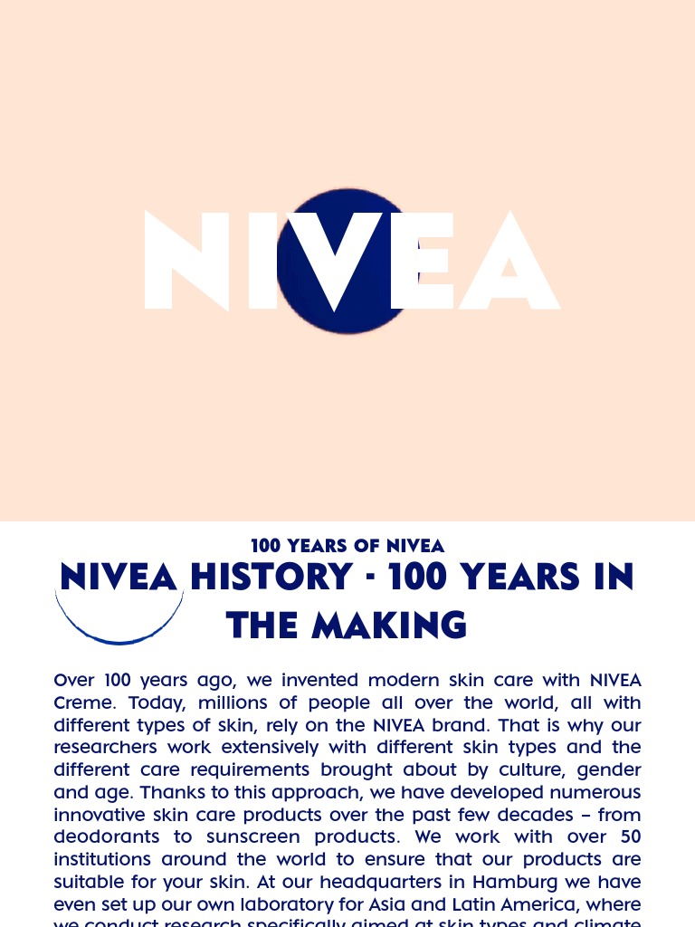 NIVEA: A Century of Skin Care Innovation | PDF | Brand | Marketing