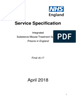 Service Specification Integrated Substance Misuse Treatment Service in Prisons - 2018
