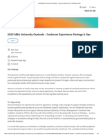 Adobe - 2023 MBA University Graduate - Customer Experience Strategy & Ops