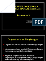 Pertemuan 3 Pengaruh Lingkungan Terhadap Manajemen SDM