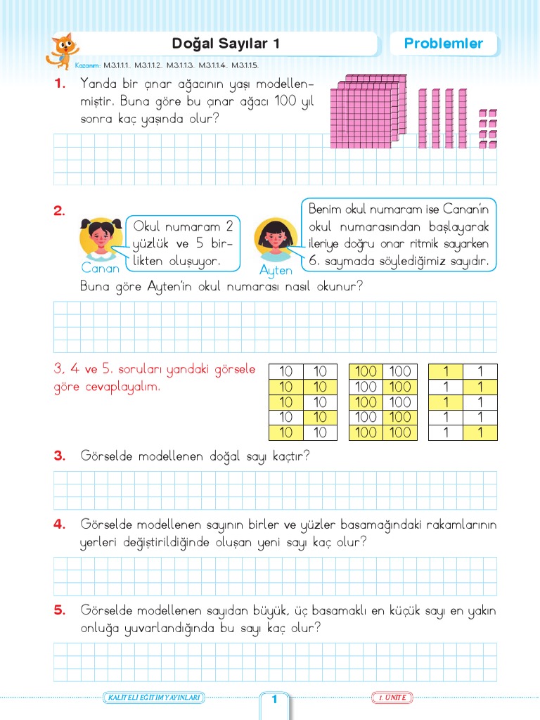 test 3 sınıf matematik
