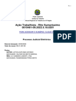 Ação Trabalhista - Audiência designada para 13/10