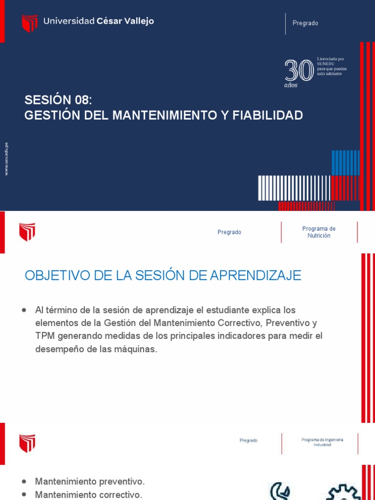 S08 Gestion Del Mantenimiento Y Fiabilidad Pdf Ingeniería De