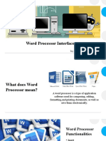 Word Processor Interface
