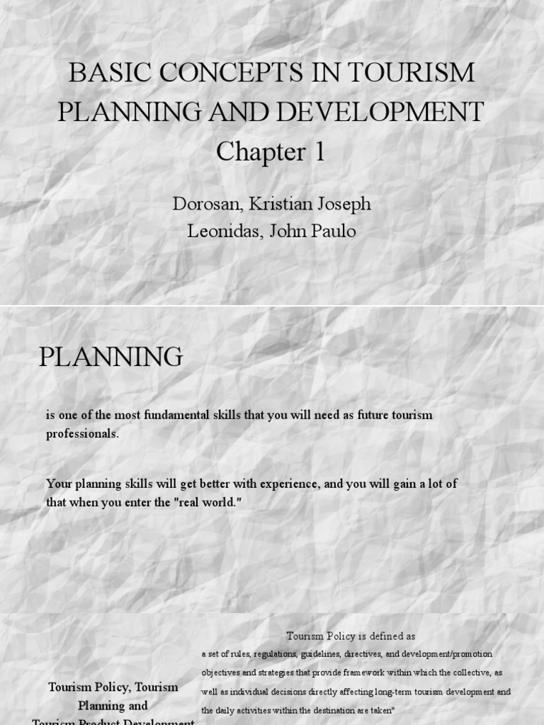 Essentials of Tourism Planning Concepts | PDF | Tourism | Goal
