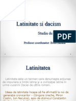 Latinitate Si Dacism Studiu de Caz