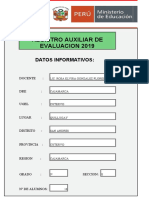 Registro de Evaluacion 2019 - Quinto